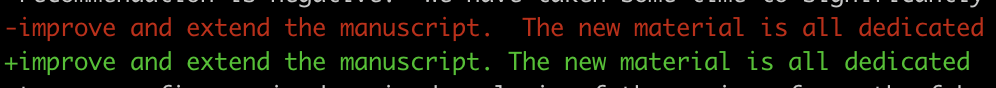 Git commit that shows that my co-author changed the double space at the end of sentence (80s-style) to a single space (21st century style)