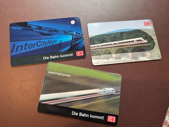 3 Telefonkarten mit Deutsche Bahn Motiven